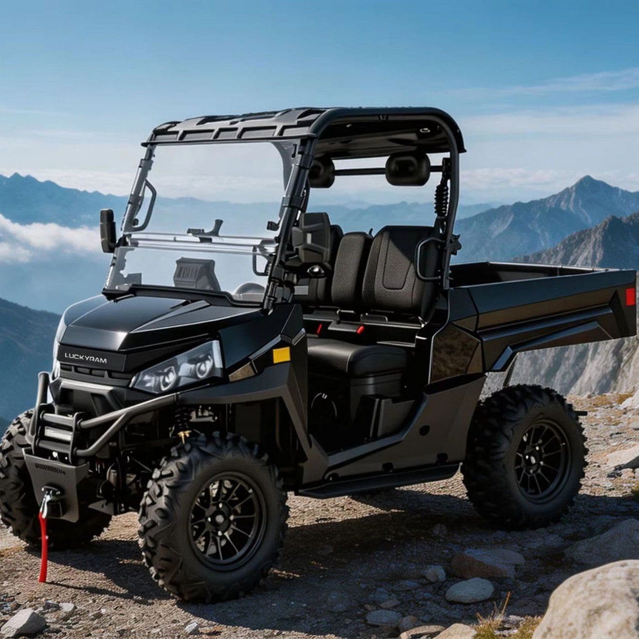 பண்ணை பண்ணைக்கான 4WD எலக்ட்ரிக் UTV 14 இன்ச் ஆஃப் ரோடு டயர்கள் 350 கிலோ டம்ப் பெட்