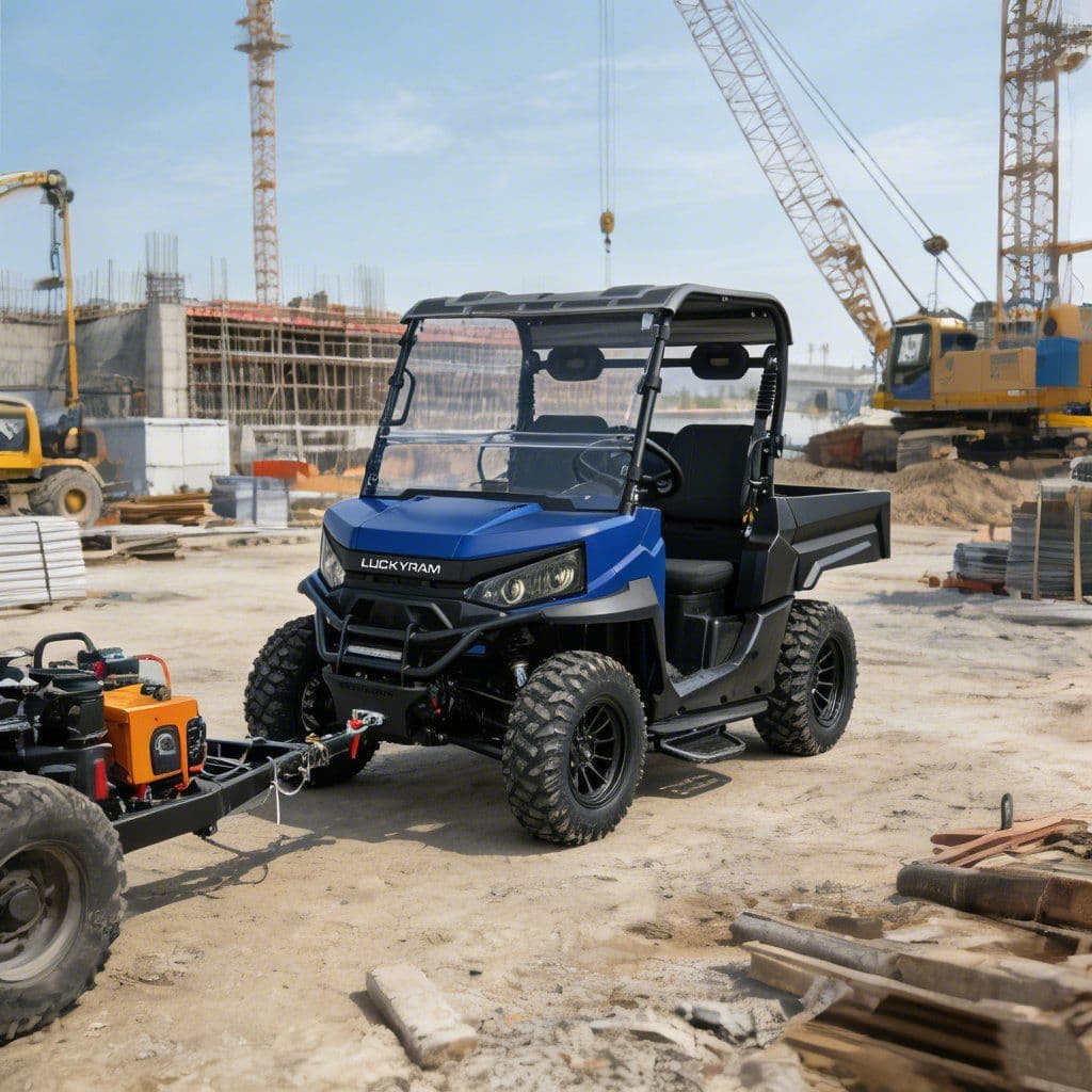 வேட்டையாடுவதற்கான 4WD ஆஃப் ரோடு UTV 1000kg தோண்டும் 20kw பீக் பவர் 73.6V