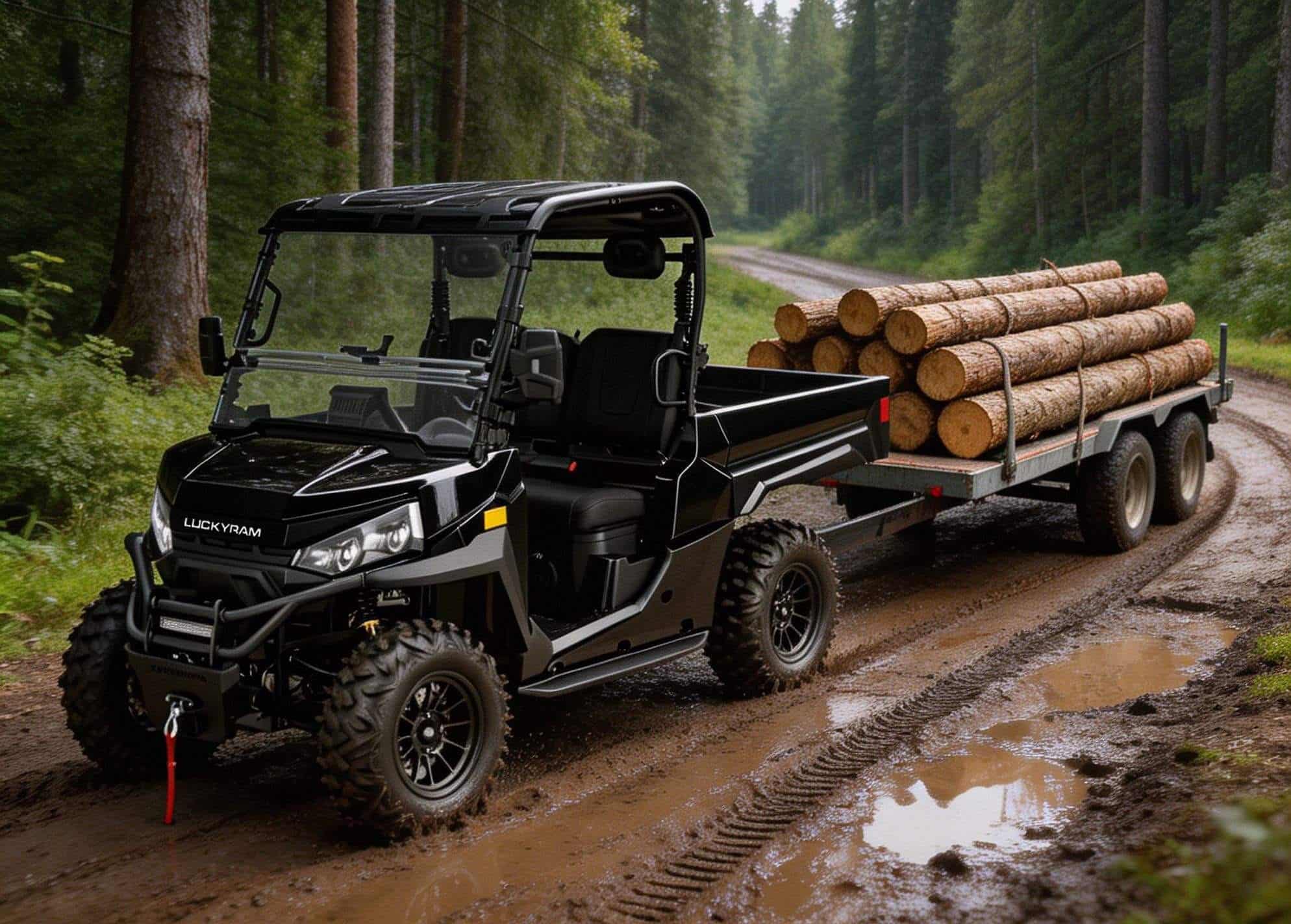 பண்ணை ஹெவி டியூட்டி UTV 4WD 10KW AC மோட்டார் 73.6V 400A கன்ட்ரோலர்